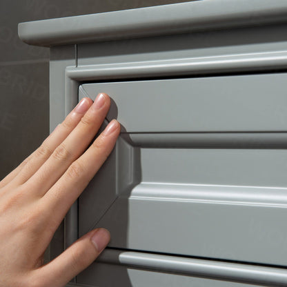 WoodBridge London 36" Gray Solid Wood Bathroom Vanity Base With 2 Soft Closing Doors and and 3 Full Extension Solid Wood Dovetail Drawers