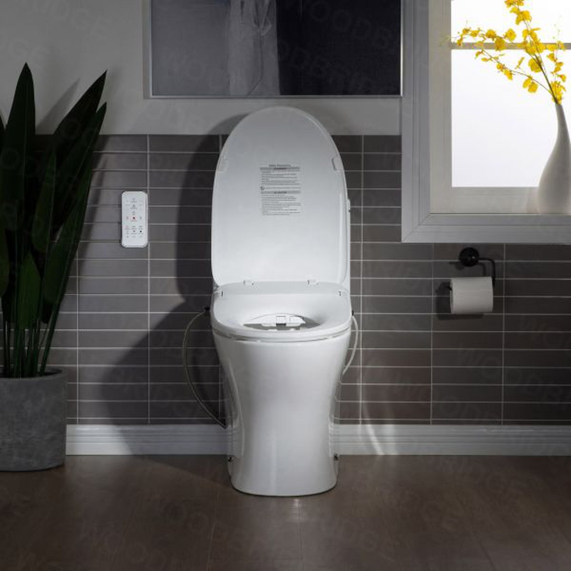 WoodBridge T-0044 White One Piece 1.1GPF/1.6 GPF Dual Flush Elongated Toilet With Advance Smart Bidet