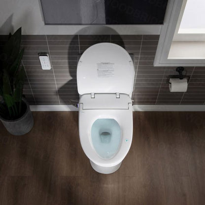 WoodBridge T-0044 White One Piece 1.1GPF/1.6 GPF Dual Flush Elongated Toilet With Advance Smart Bidet