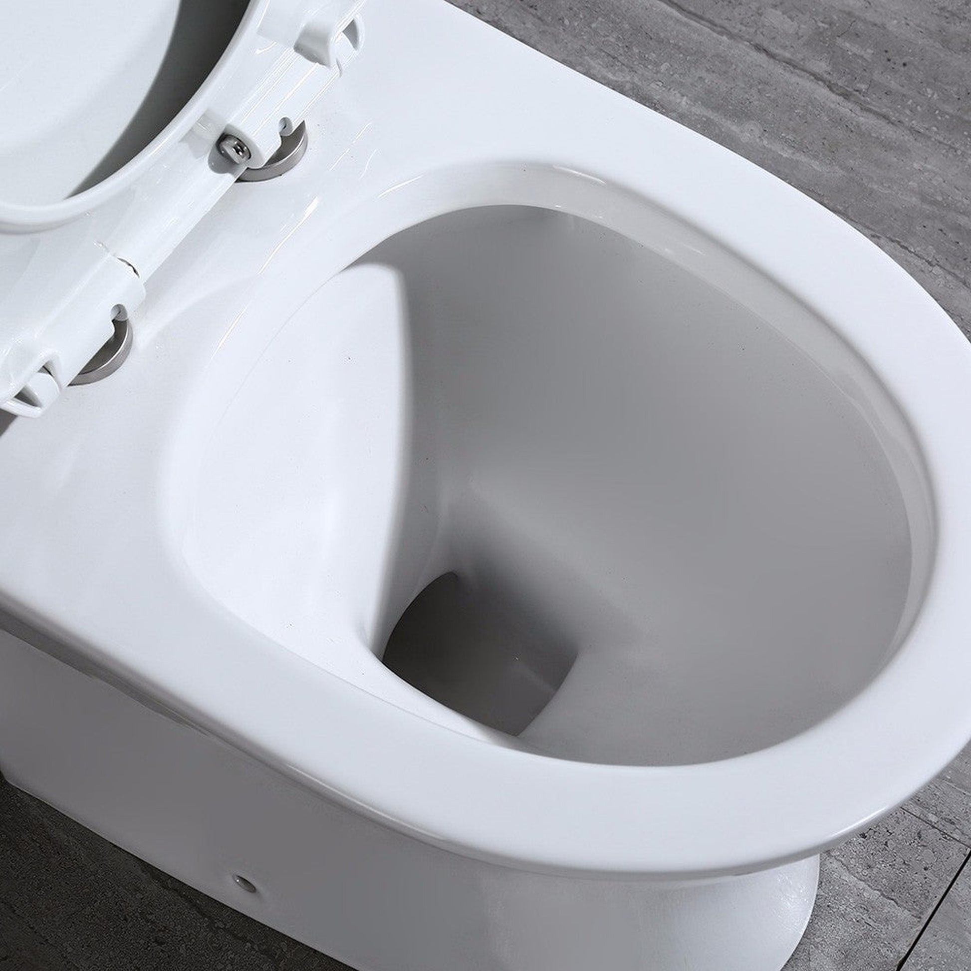 WoodBridge T0031-CH White Short Compact Tiny One Piece Toilet With Soft Closing Seat and Chrome Finish Button
