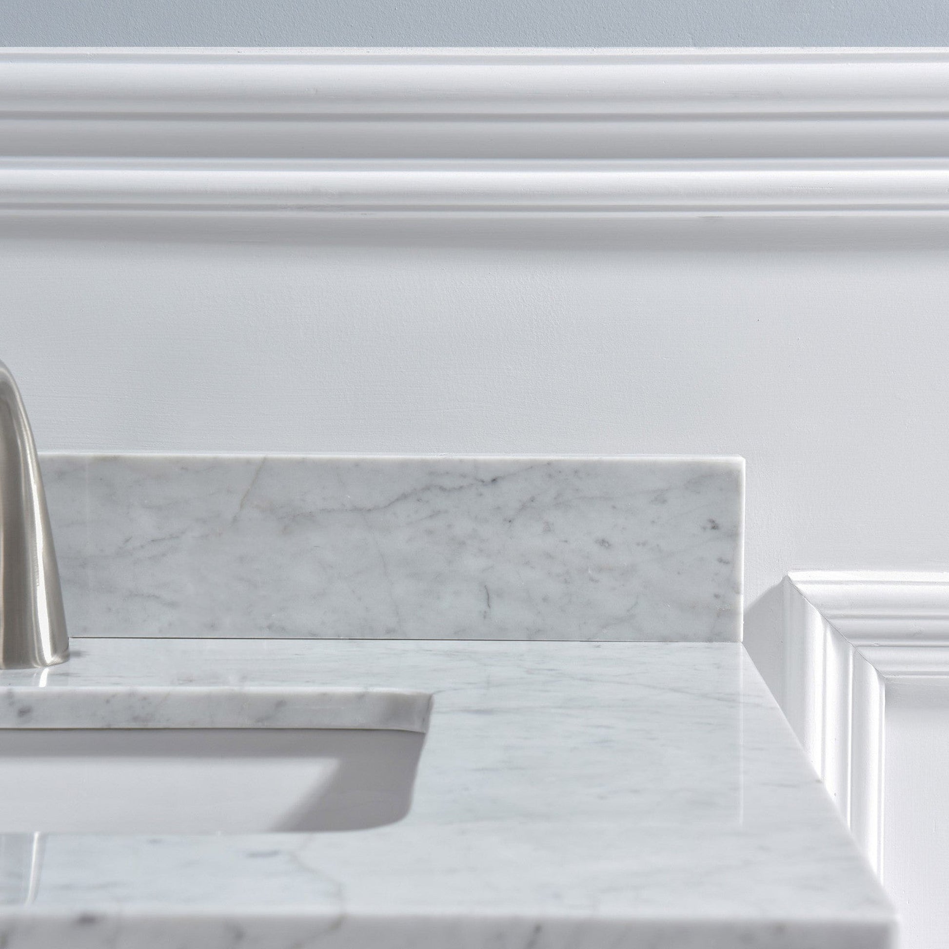 Woodbridge 31" White Carrara Marble Vanity Top With Single Undermount Sink and Pre-drilled Single Faucet Hole