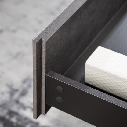 Woodbridge California Style 48" Gray Contemporary Wall Hung Floating Vanity and White Resin Composite Vanity Top With Integrated Single Sink