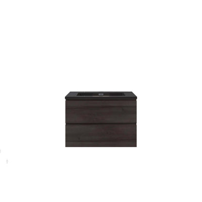 Woodbridge New Jersey Style 30" Gray Oak Vanity Base and Quartz Sand Composite Vanity Top With Integrated Sink
