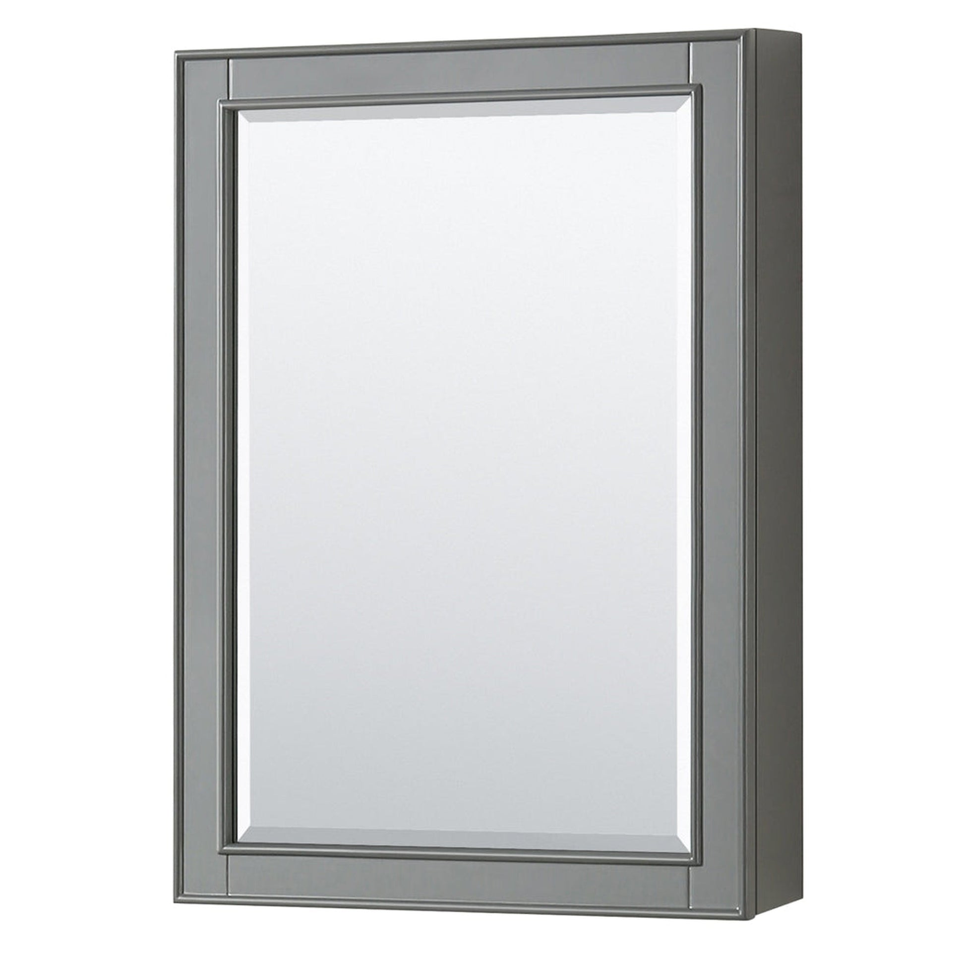 Wyndham Collection Deborah 30" Single Bathroom Vanity in Dark Gray, Light-Vein Carrara Cultured Marble Countertop, Undermount Square Sink, Medicine Cabinet