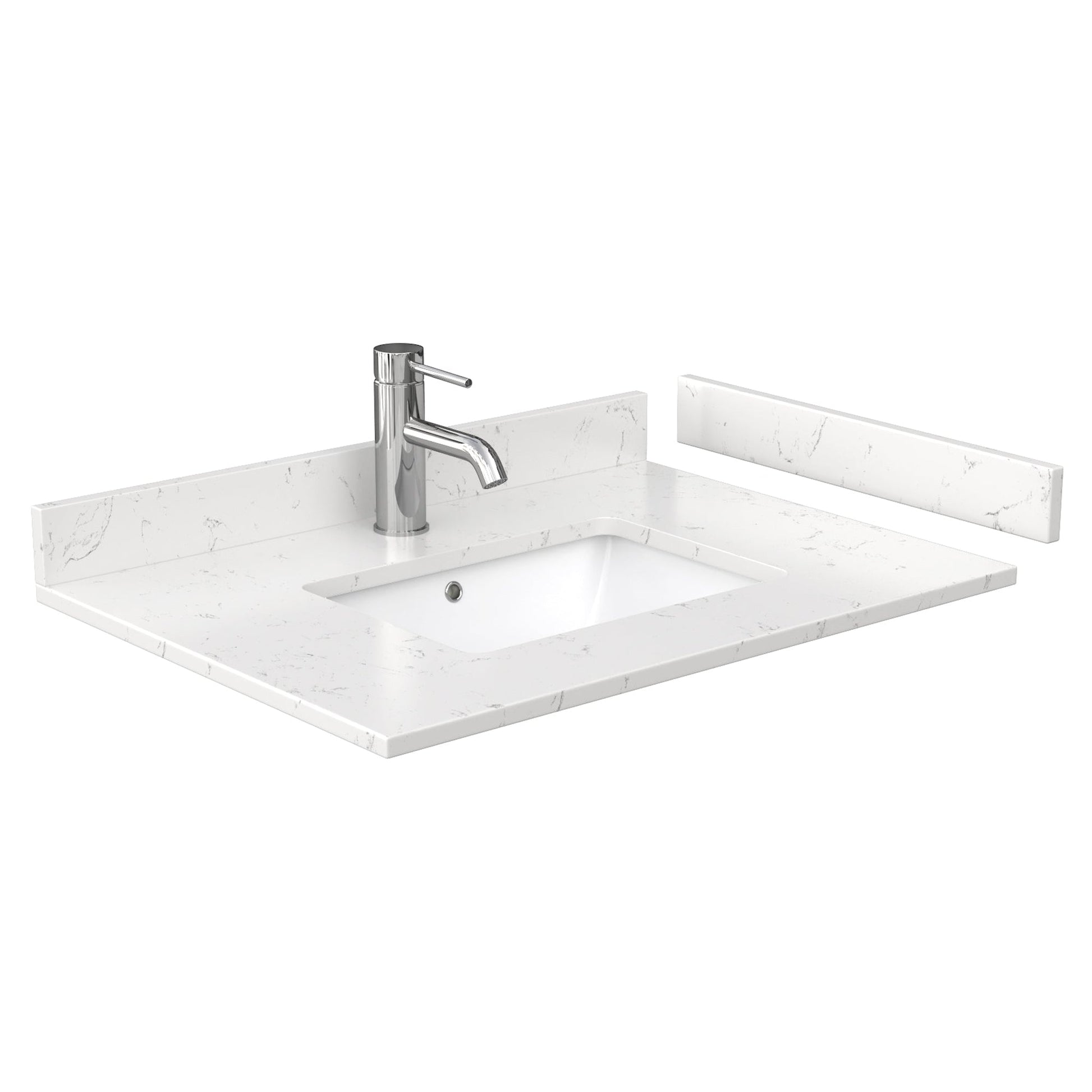 Wyndham Collection Deborah 30" Single Bathroom Vanity in Dark Gray, Light-Vein Carrara Cultured Marble Countertop, Undermount Square Sink, No Mirror