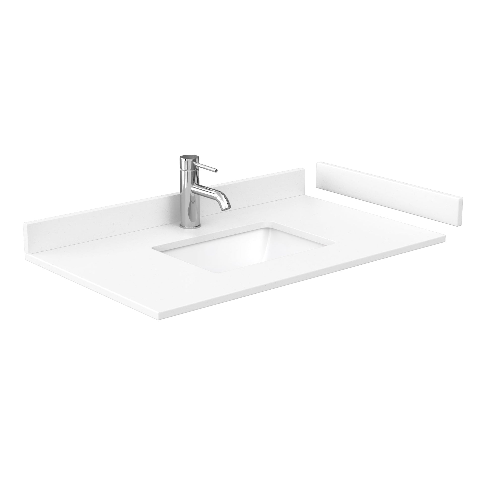 Wyndham Collection Deborah 36" Single Bathroom Vanity in Dark Espresso, White Cultured Marble Countertop, Undermount Square Sink, No Mirror