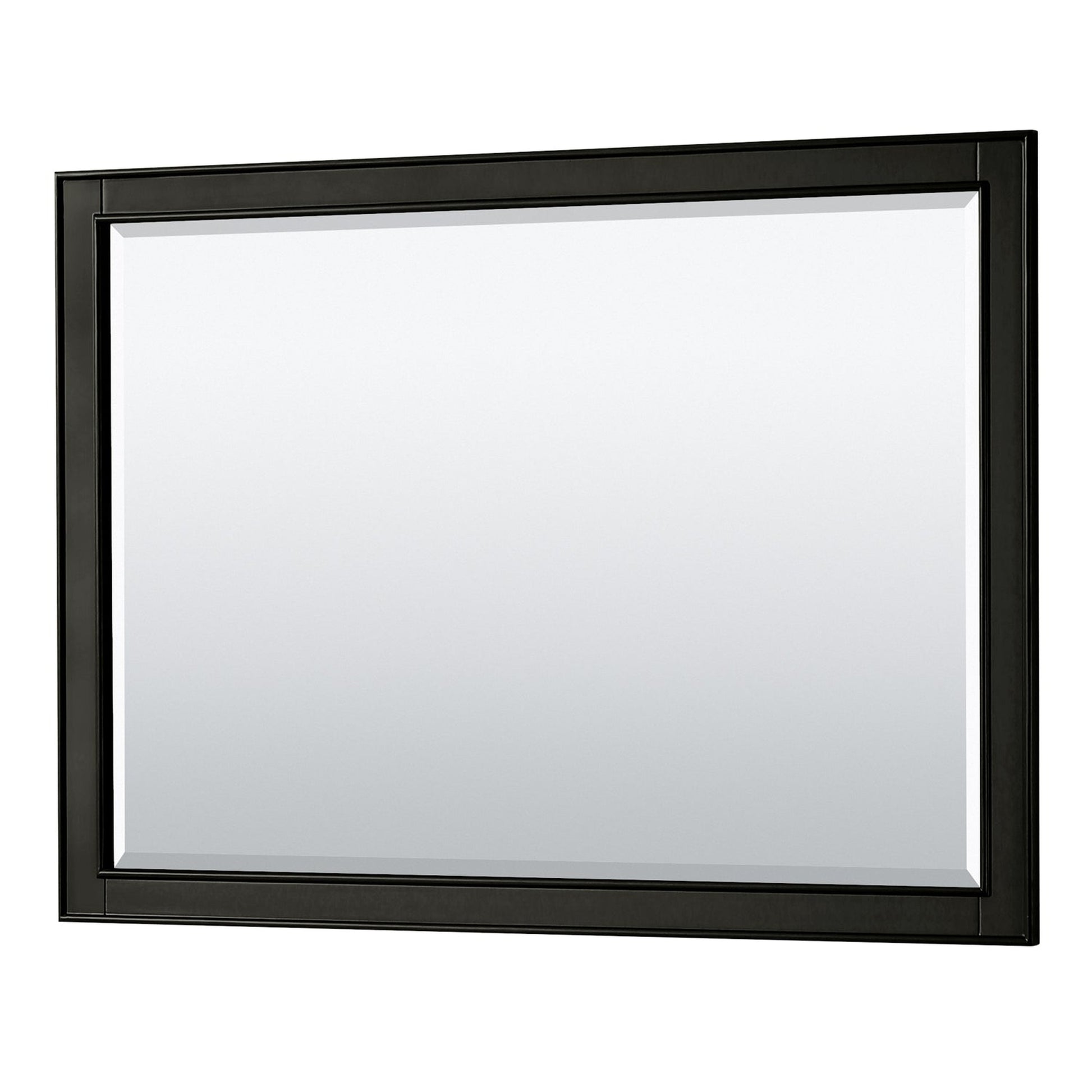 Wyndham Collection Deborah 48" Single Bathroom Vanity in Dark Espresso, No Countertop, No Sink, and 46" Mirror