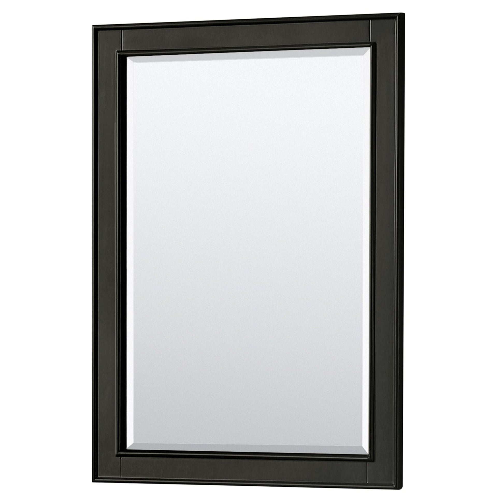 Wyndham Collection Deborah 60" Double Bathroom Vanity in Dark Espresso, Light-Vein Carrara Cultured Marble Countertop, Undermount Square Sinks, 24" Mirror