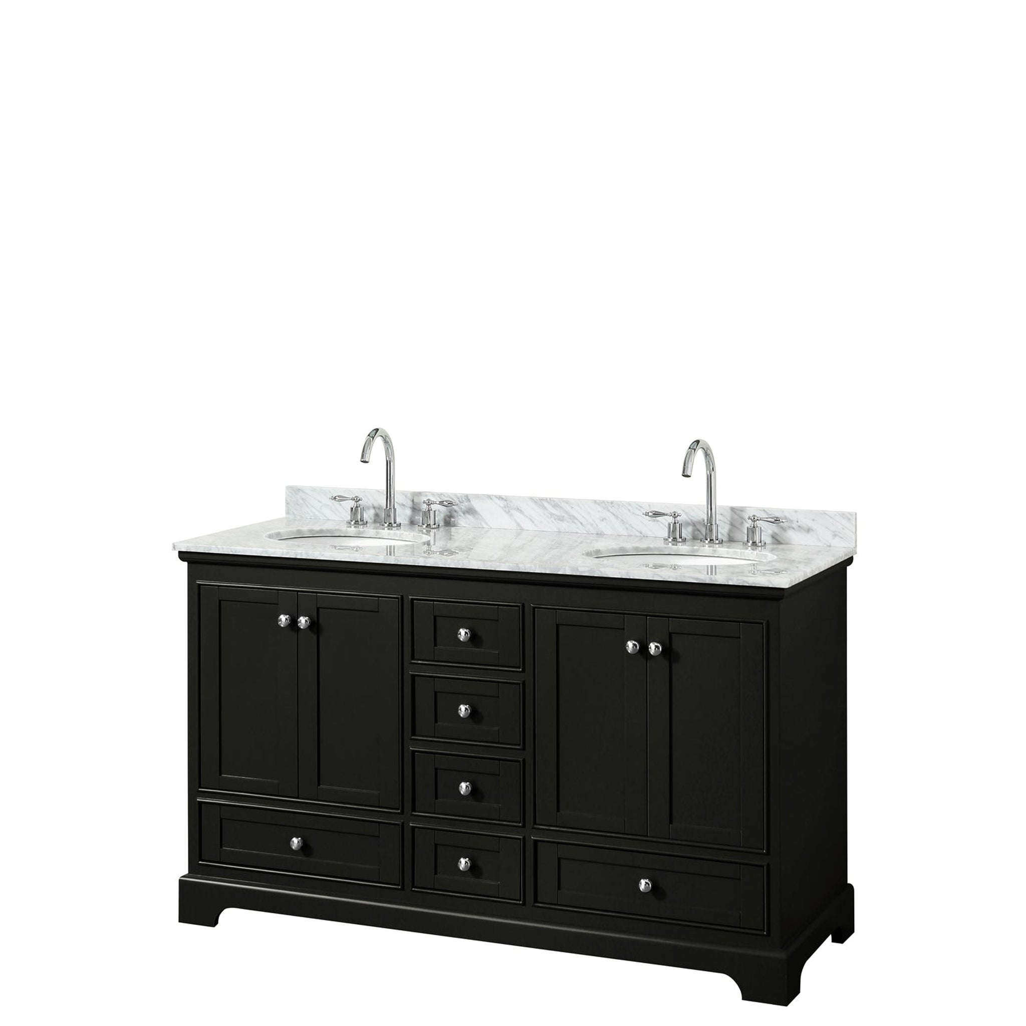 Wyndham Collection Deborah 60 Inch Double Bathroom Vanity - Thumbnail 3