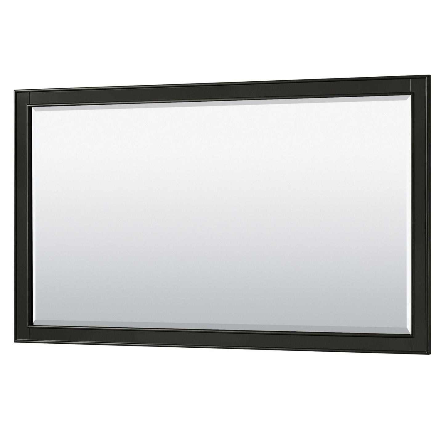 Wyndham Collection Deborah 60" Double Bathroom Vanity in Dark Espresso, White Carrara Marble Countertop, Undermount Square Sinks, and 58" Mirror