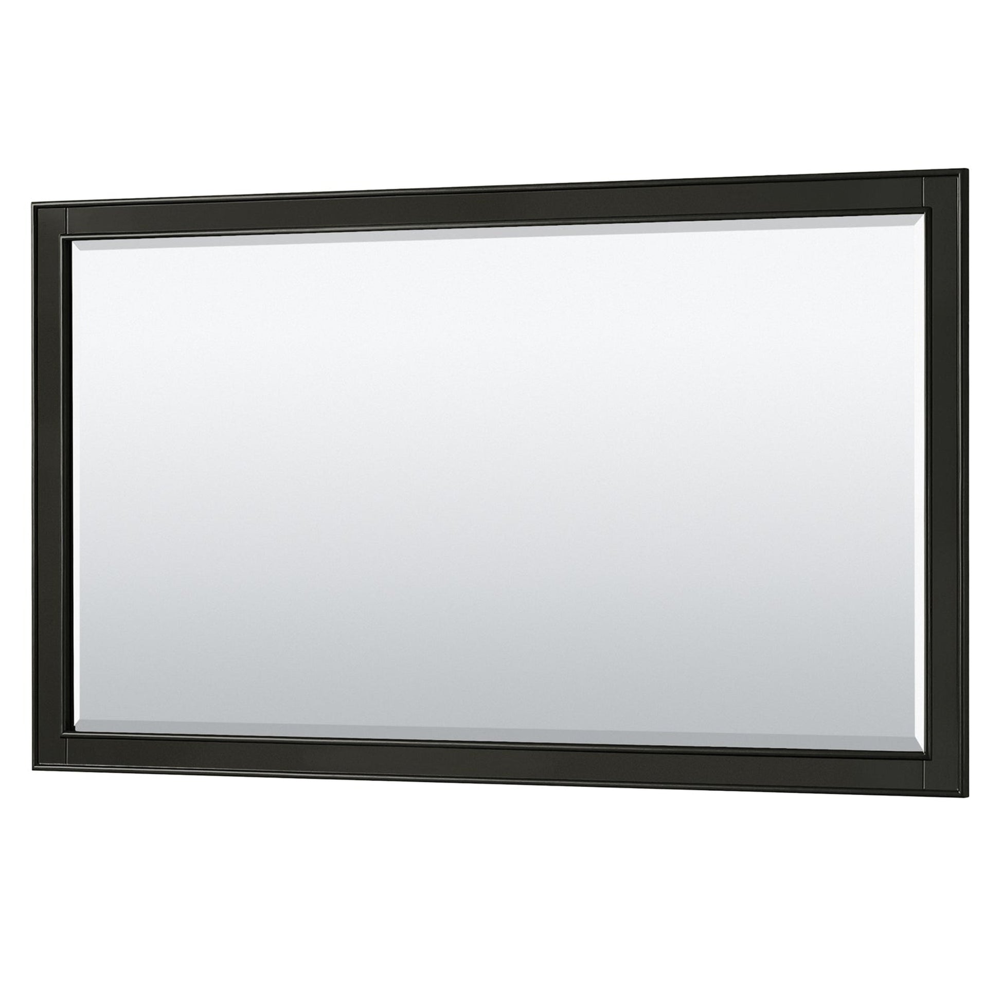 Wyndham Collection Deborah 60" Single Bathroom Vanity in Dark Espresso, White Cultured Marble Countertop, Undermount Square Sink, 58" Mirror