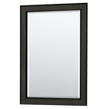 Wyndham Collection Deborah 72" Double Bathroom Vanity in Dark Espresso, White Carrara Marble Countertop, Undermount Square Sinks, and 24" Mirror