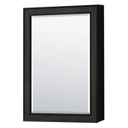 Wyndham Collection Deborah 72" Double Bathroom Vanity in Dark Espresso, White Cultured Marble Countertop, Undermount Square Sinks, Medicine Cabinet