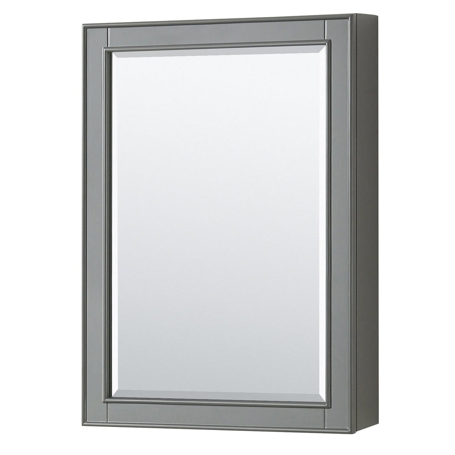 Wyndham Collection Deborah 72" Double Bathroom Vanity in Dark Gray, White Cultured Marble Countertop, Undermount Square Sinks, Medicine Cabinet