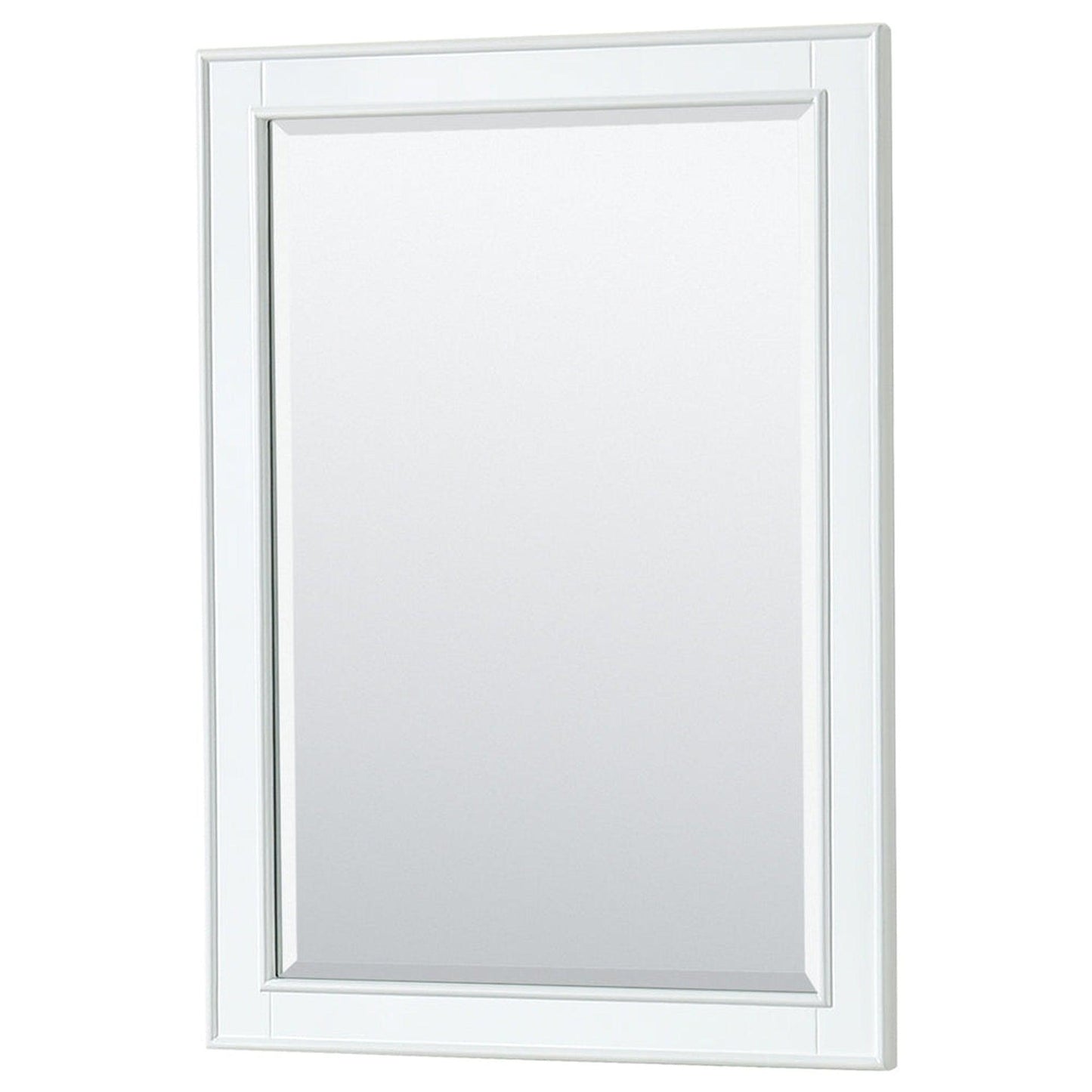 Wyndham Collection Deborah 72" Double Bathroom Vanity in White, White Cultured Marble Countertop, Undermount Square Sinks, 24" Mirror
