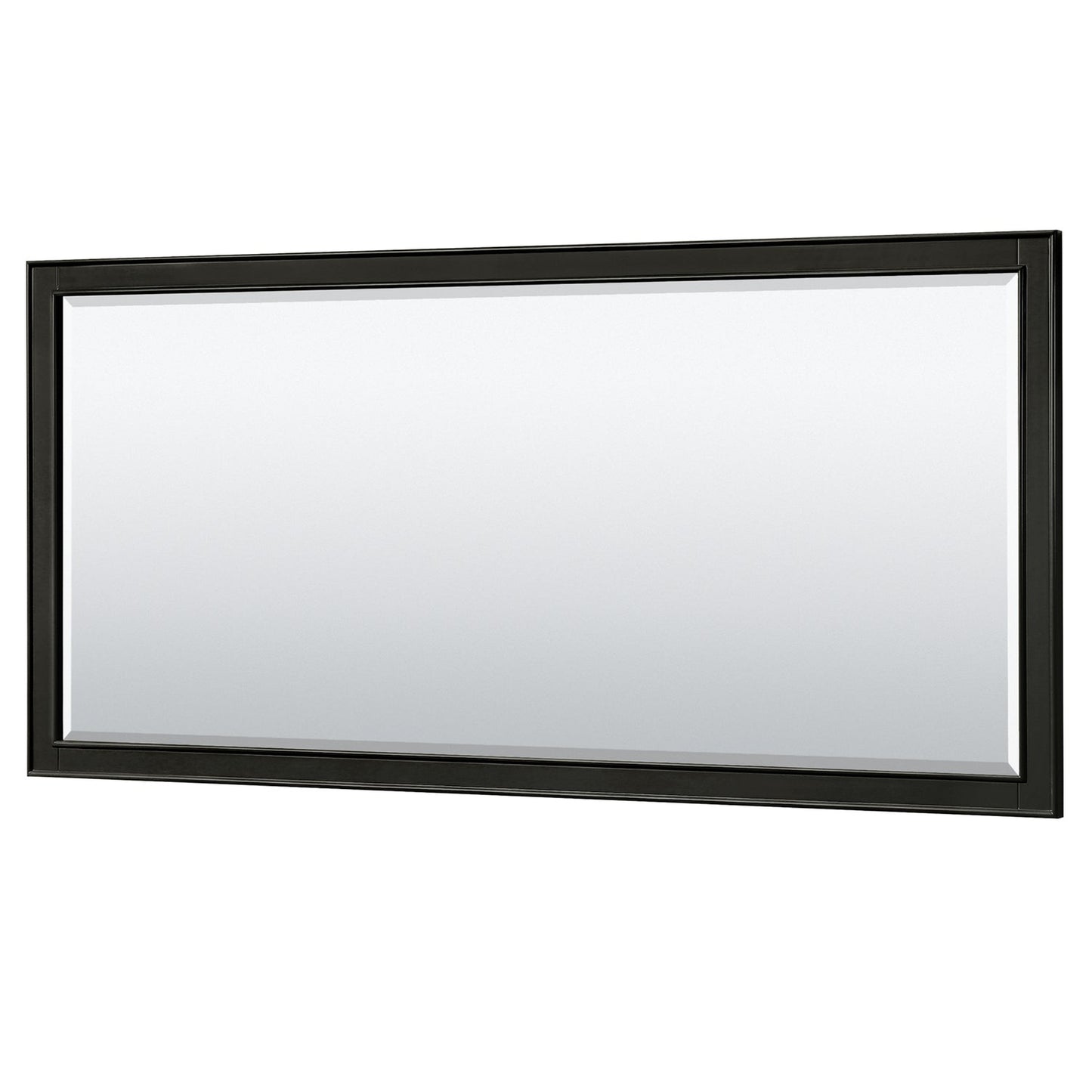 Wyndham Collection Deborah 80" Double Bathroom Vanity in Dark Espresso, White Carrara Marble Countertop, Undermount Square Sinks, and 70" Mirror
