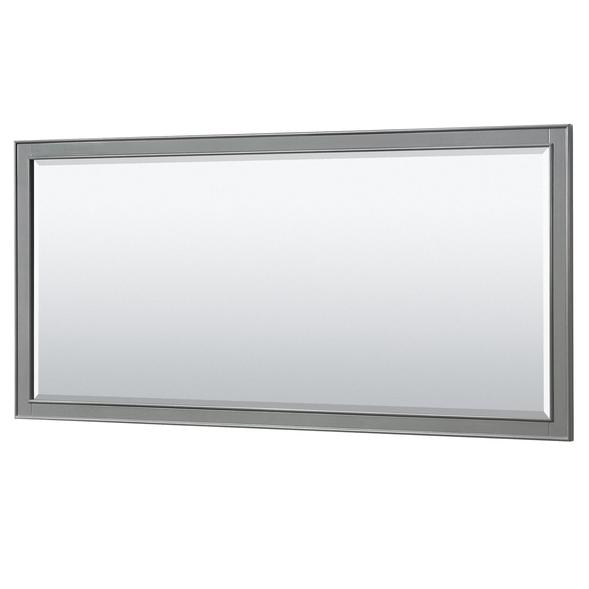 Wyndham Collection Deborah 80" Double Bathroom Vanity in Dark Gray, White Cultured Marble Countertop, Undermount Square Sinks, 70" Mirror