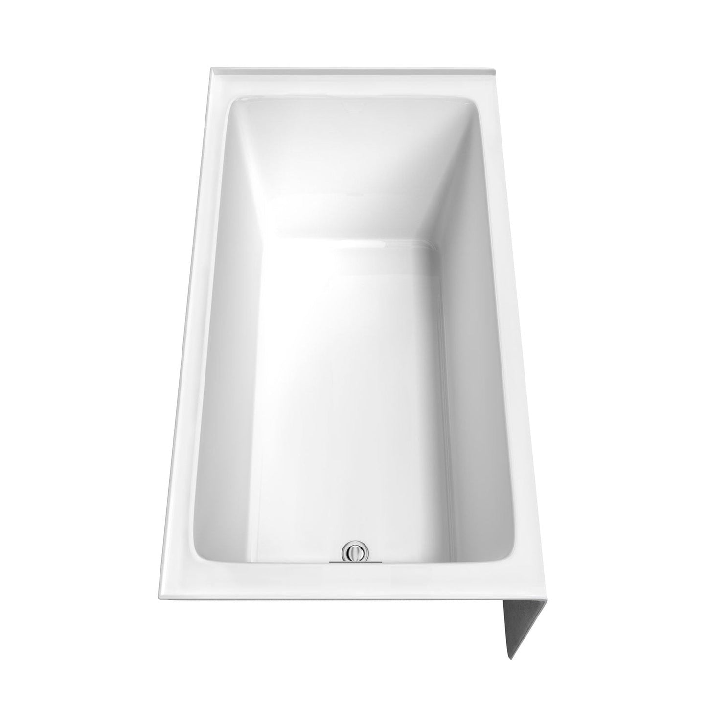 Wyndham Collection Grayley 60" x 32" Alcove Bathtub in White With Left-Hand Drain and Overflow Trim in Polished Chrome