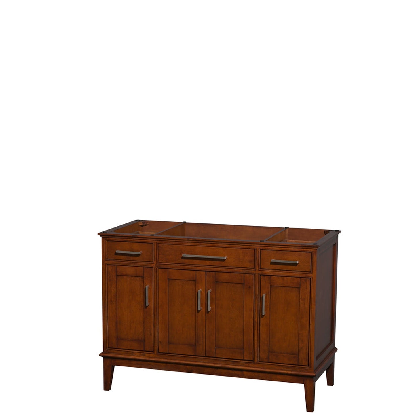 Wyndham Collection Hatton 48" Single Bathroom Vanity in Light Chestnut, No Countertop, No Sink, and No Mirror
