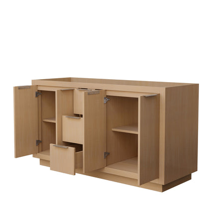 Wyndham Collection Maroni 60" Double Bathroom Vanity in Light Straw, No Countertop, No Sink