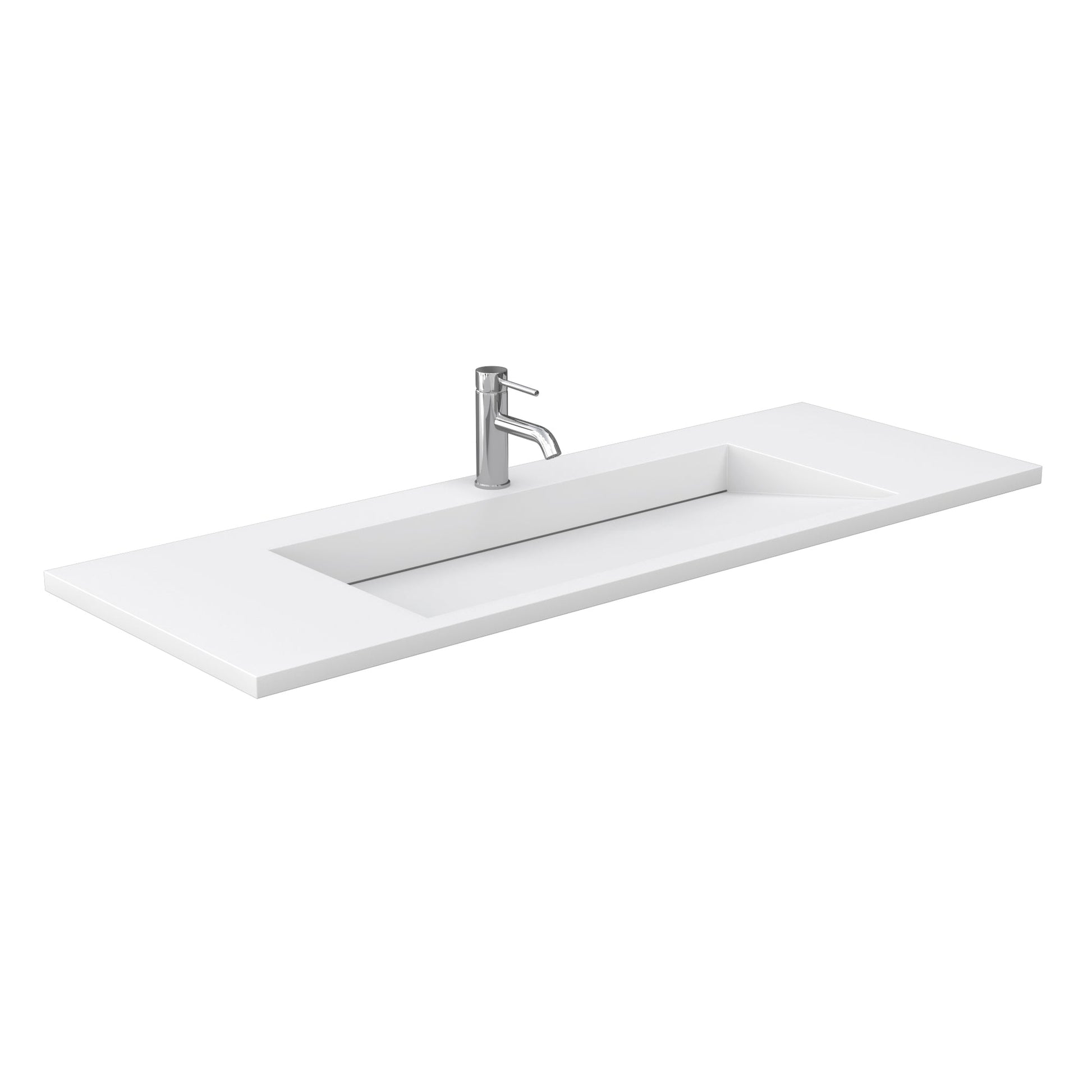 Wyndham Collection Maroni 60" Single Bathroom Vanity in Light Straw, 1.25" Thick Matte White Solid Surface Countertop, Integrated Sink, Matte Black Trim