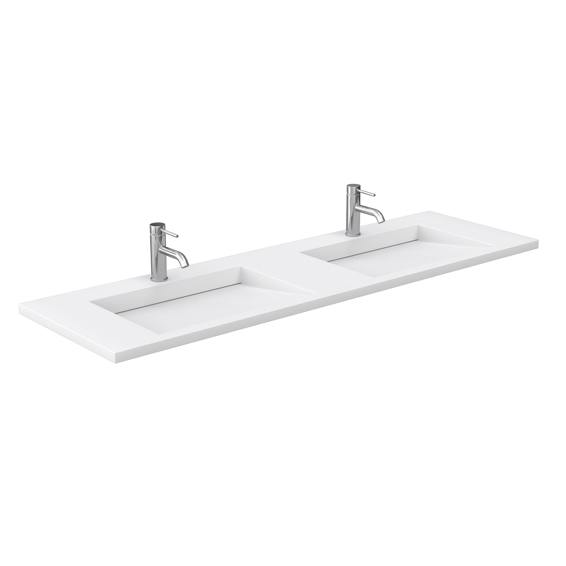 Wyndham Collection Maroni 72" Double Bathroom Vanity in Light Straw, 1.25" Thick Matte White Solid Surface Countertop, Integrated Sinks, Matte Black Trim