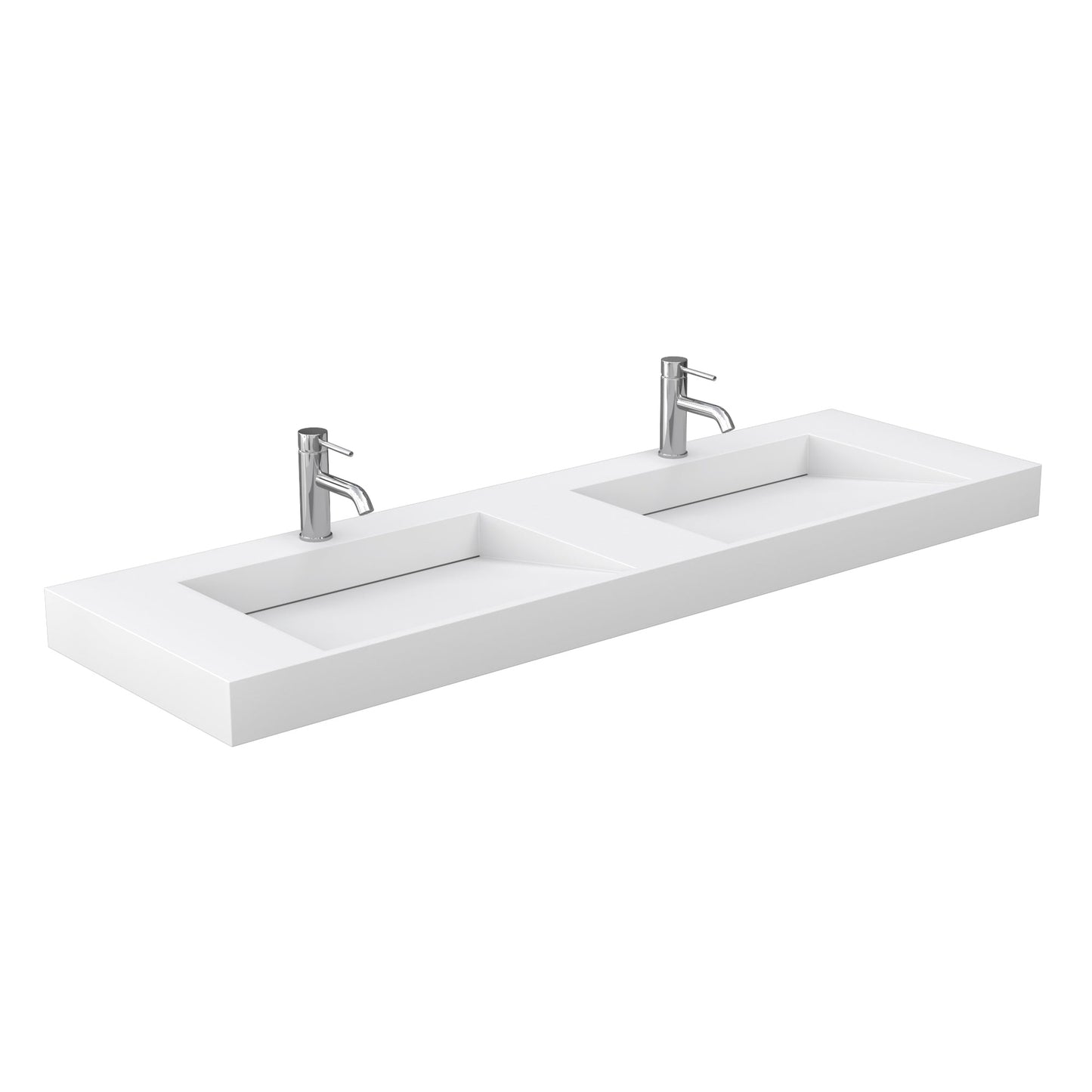 Wyndham Collection Maroni 72" Double Bathroom Vanity in Light Straw, 4" Thick Matte White Solid Surface Countertop, Integrated Sinks