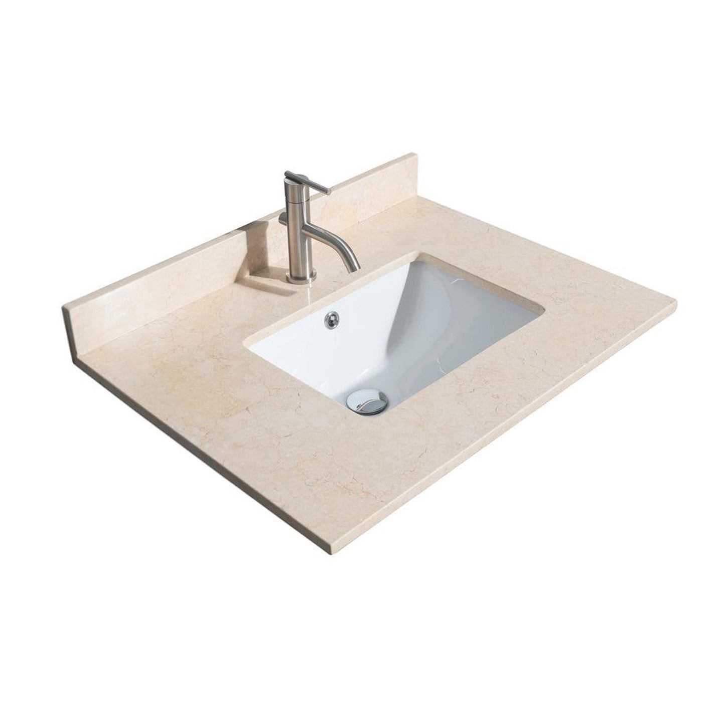 Wyndham Collection Sheffield 30" Single Bathroom Vanity in Dark Gray, Ivory Marble Countertop, Undermount Square Sink, and 24" Mirror