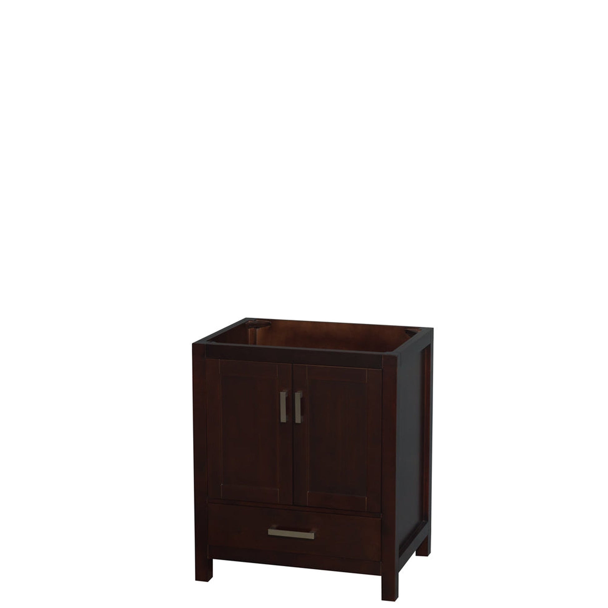 Wyndham Collection Sheffield 30" Single Bathroom Vanity in Espresso, No Countertop, No Sink, and No Mirror