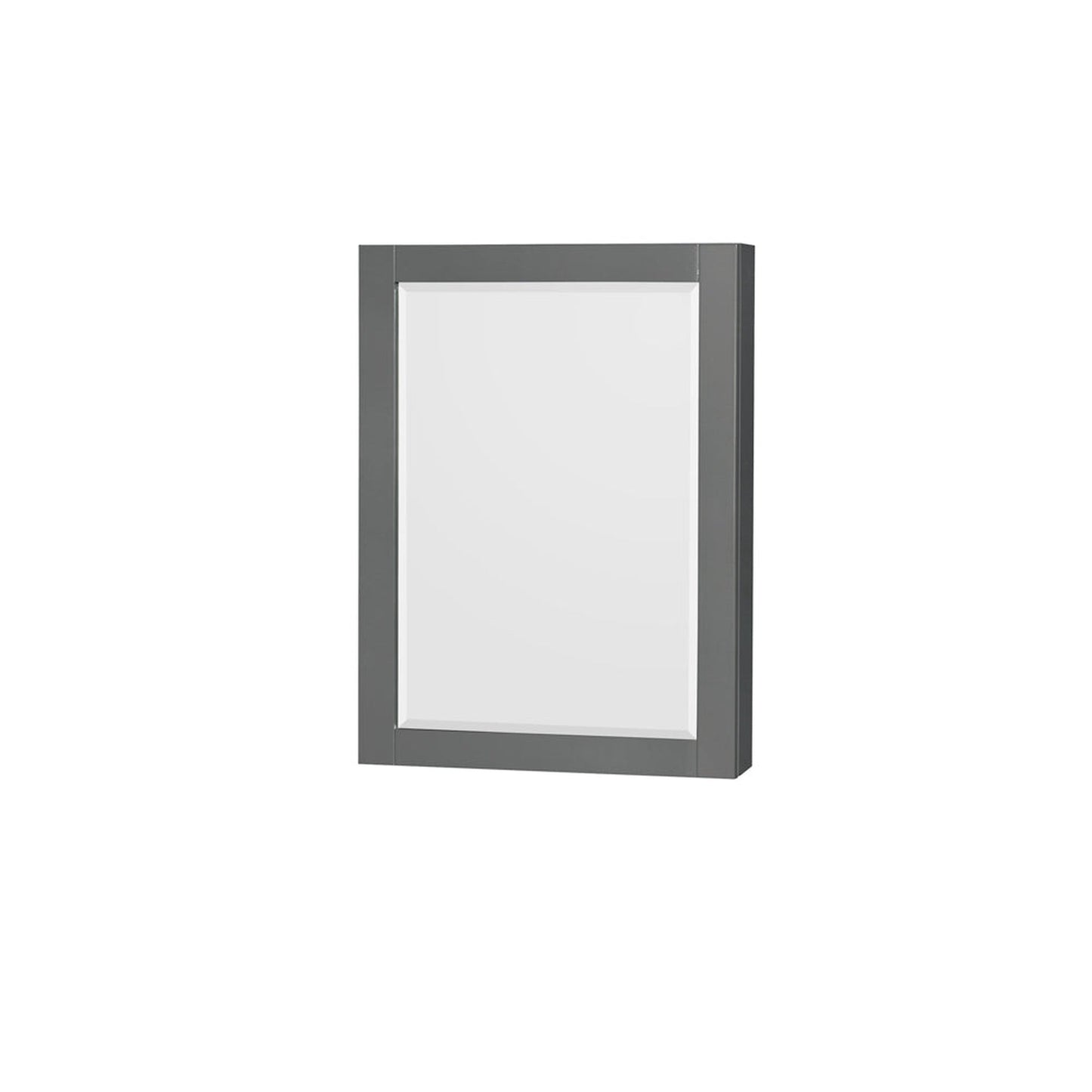 Wyndham Collection Sheffield 48" Single Bathroom Vanity in Dark Gray, White Quartz Countertop, Undermount Square Sink, Medicine Cabinet