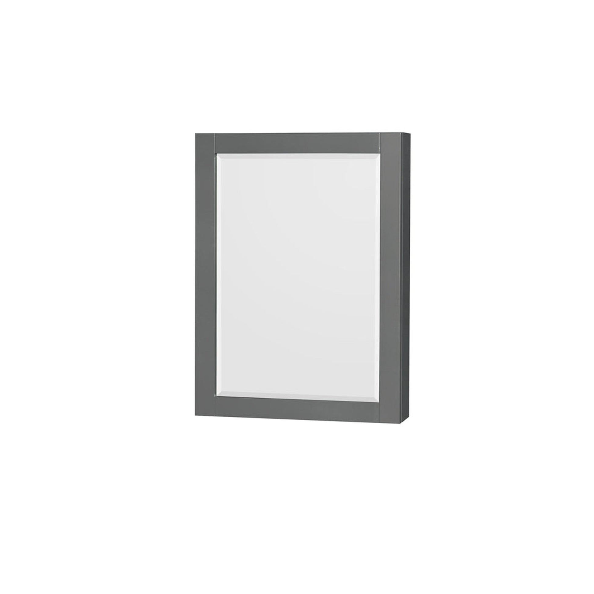 Wyndham Collection Sheffield 48" Single Bathroom Vanity in Dark Gray, White Quartz Countertop, Undermount Square Sink, Medicine Cabinet