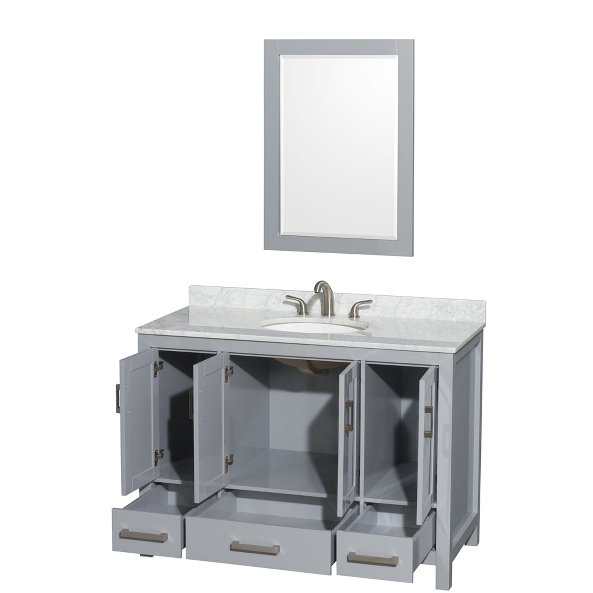 Wyndham Collection Sheffield 48" Wood Single Bathroom Vanity - Thumbnail 4