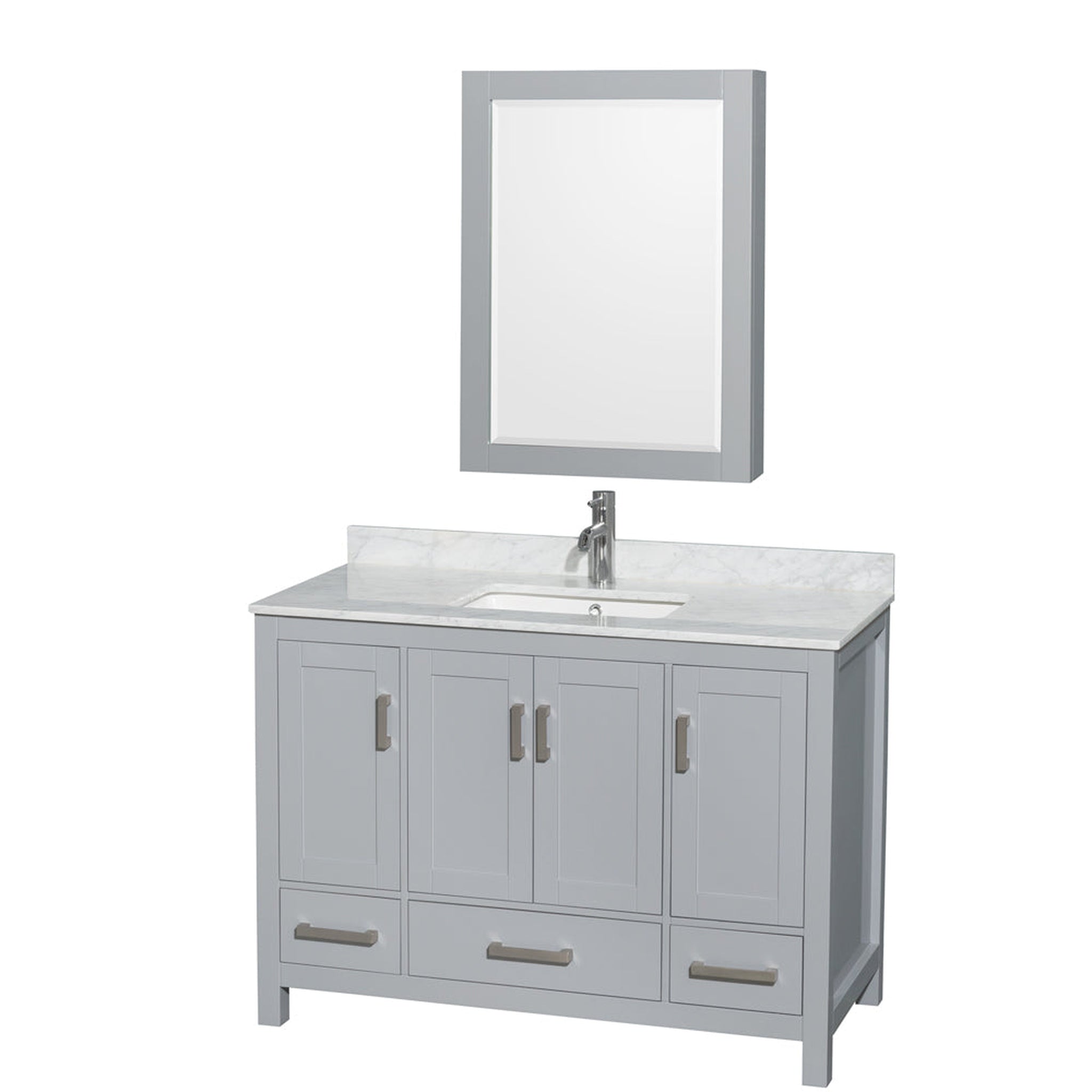 Wyndham Collection Sheffield 48" Wood Single Bathroom Vanity - Thumbnail 2