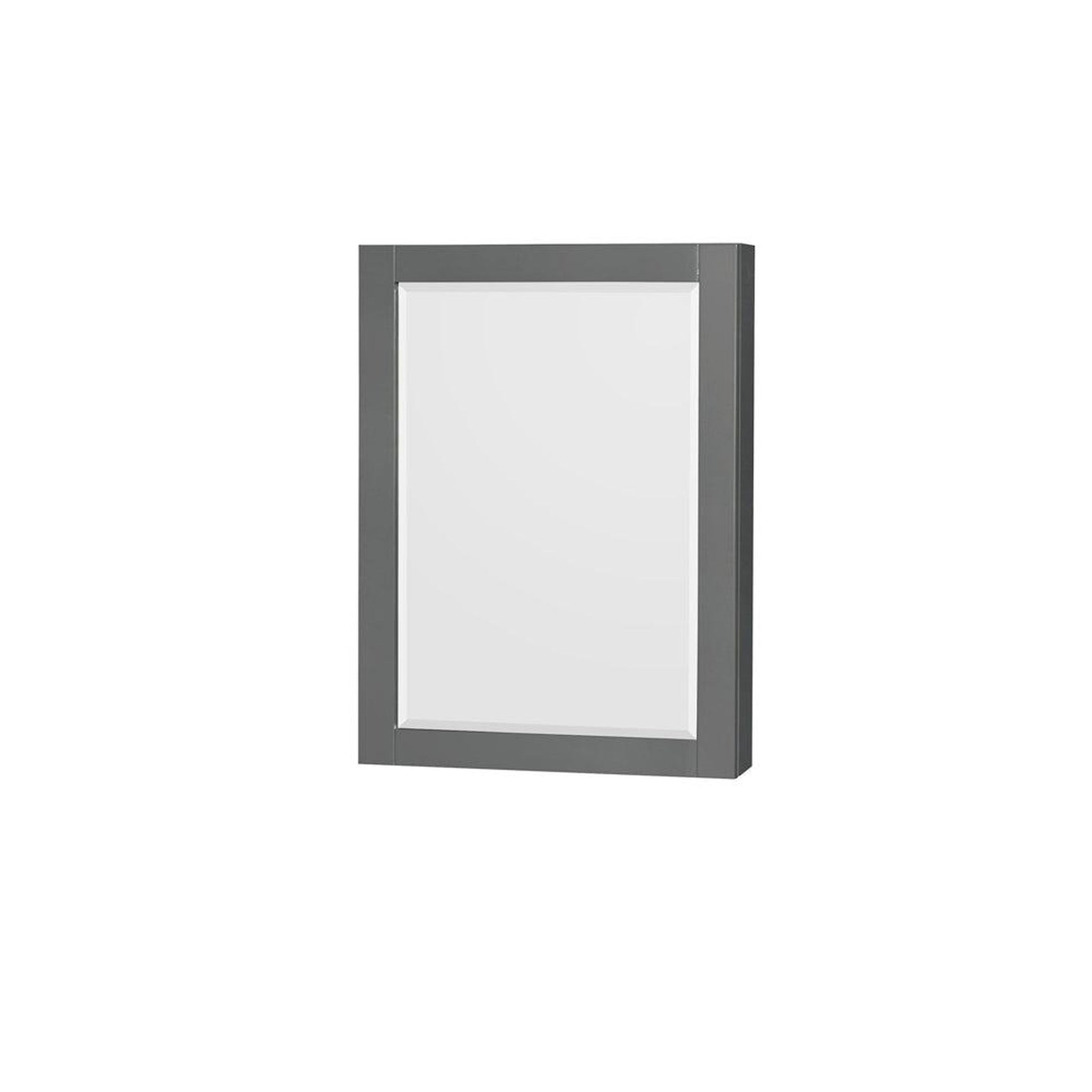 Wyndham Collection Sheffield 60" Double Bathroom Vanity in Dark Gray, White Carrara Marble Countertop, Undermount Oval Sinks, and Medicine Cabinet