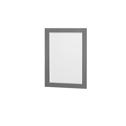 Wyndham Collection Sheffield 60" Double Bathroom Vanity in Dark Gray, White Quartz Countertop, Undermount Square Sinks, 24" Mirror