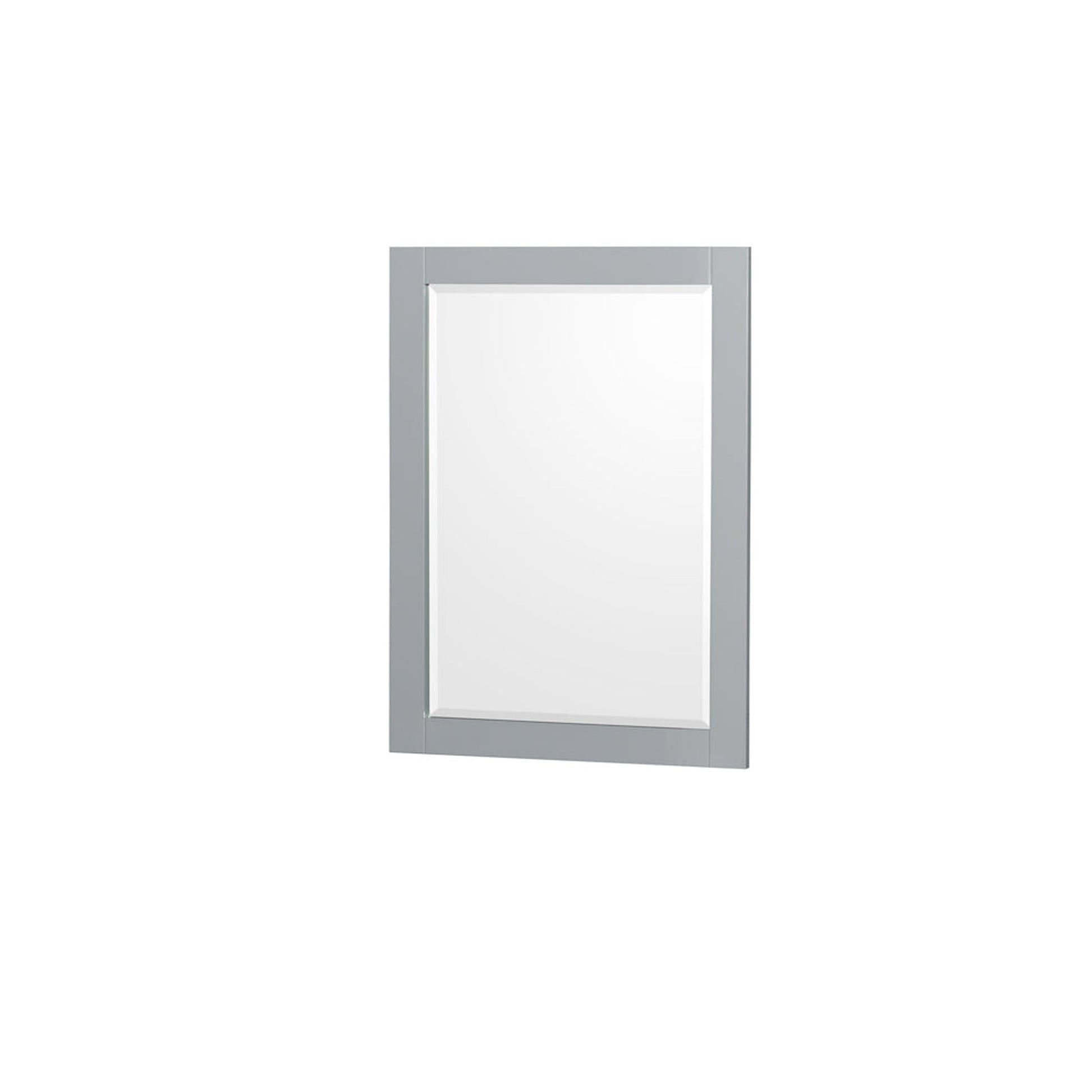 Wyndham Collection Sheffield 60" Double Bathroom Vanity in Gray, White Quartz Countertop, Undermount Square Sinks, 24" Mirror