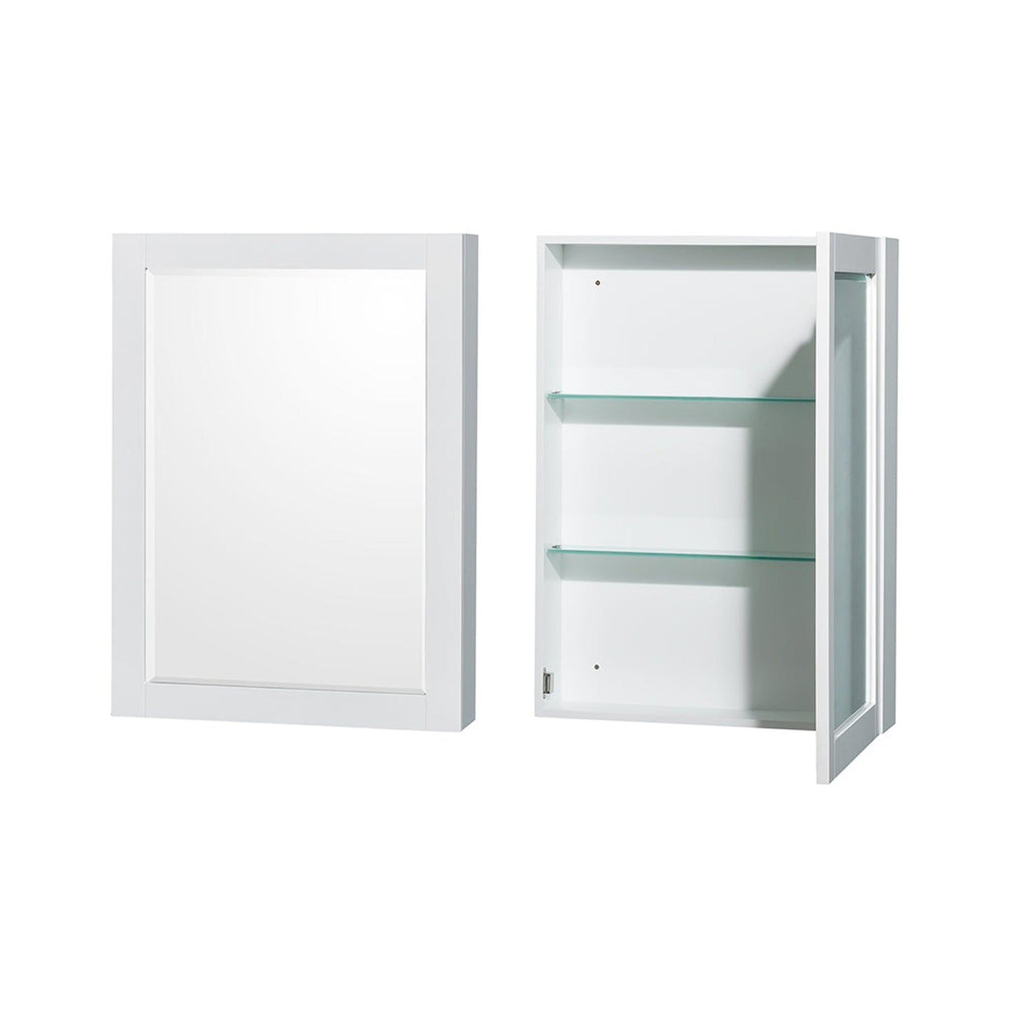 Wyndham Collection Sheffield 60" Double Bathroom Vanity in White, Carrara Cultured Marble Countertop, Undermount Square Sinks, Medicine Cabinet