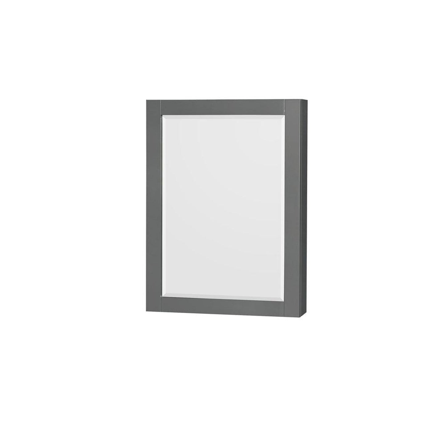 Wyndham Collection Sheffield 60" Single Bathroom Vanity in Dark Gray, White Carrara Marble Countertop, Undermount Square Sink, and Medicine Cabinet