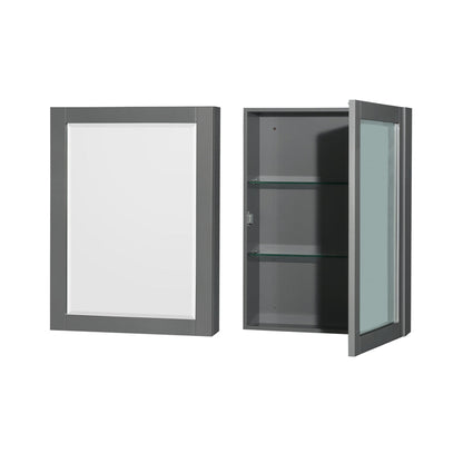 Wyndham Collection Sheffield 72" Double Bathroom Vanity in Dark Gray, Carrara Cultured Marble Countertop, Undermount Square Sinks, Medicine Cabinet