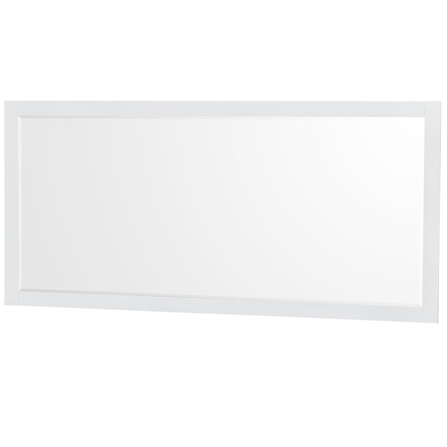 Wyndham Collection Sheffield 72" Double Bathroom Vanity in White, White Cultured Marble Countertop, Undermount Square Sinks, 70" Mirror