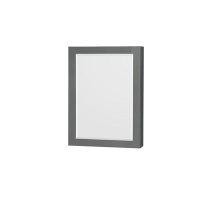 Wyndham Collection Sheffield 80" Double Bathroom Vanity in Dark Gray, Calacatta Quartz Countertop, Undermount Square Sinks, 24" Mirror