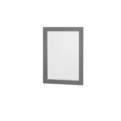 Wyndham Collection Sheffield 80" Double Bathroom Vanity in Dark Gray, Ivory Marble Countertop, Undermount Square Sinks, and 24" Mirror