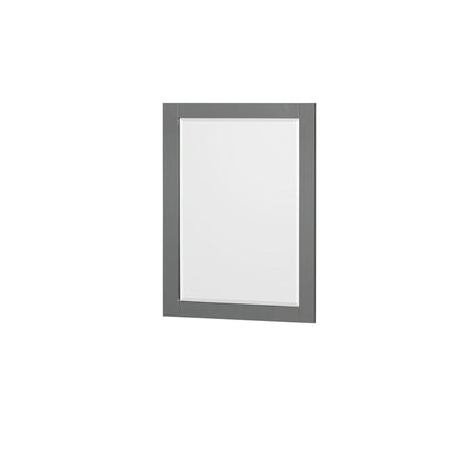 Wyndham Collection Sheffield 80" Double Bathroom Vanity in Dark Gray, White Quartz Countertop, Undermount Square Sinks, 24" Mirror