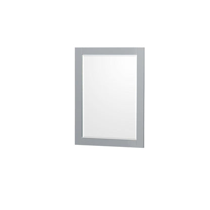 Wyndham Collection Sheffield 80" Double Bathroom Vanity in Gray, Calacatta Quartz Countertop, Undermount Square Sinks, 24" Mirror