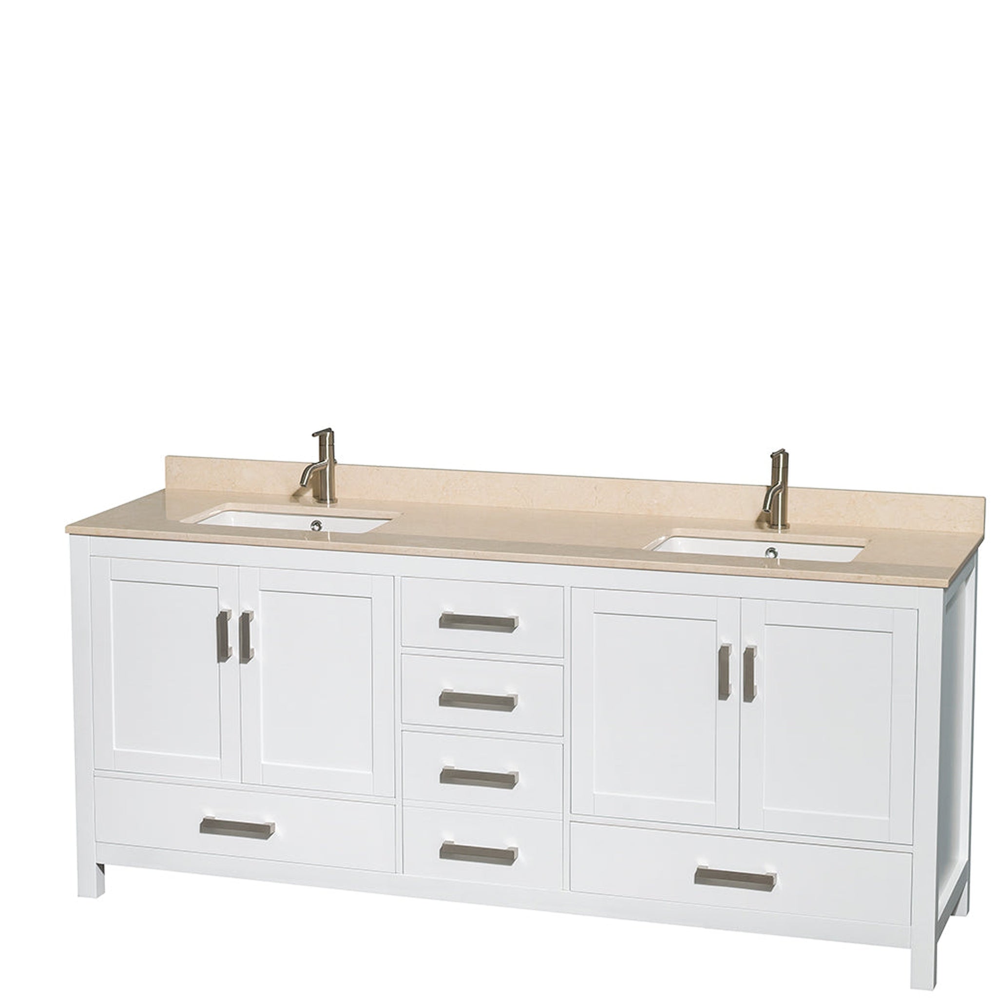 Wyndham Collection Sheffield 80 inch Double Bathroom Vanity