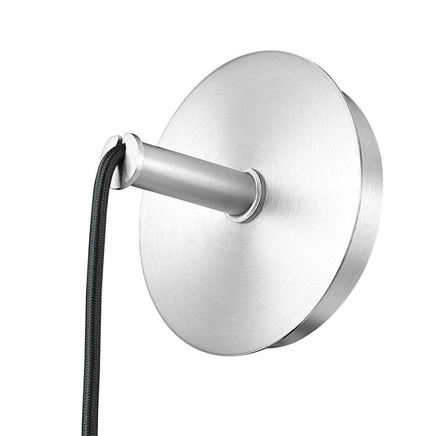 Z-Lite Aimie 1-Light Candelabra Bulb Base Brushed Nickel Steel Frame Feathered White Glass Shade Wall Sconce
