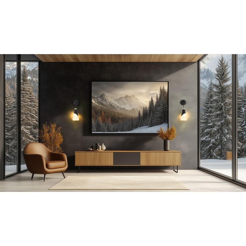 Z-Lite Aimie 1-Light Candelabra Bulb Base Matte Black Steel Frame Feathered White Glass Shade Wall Sconce