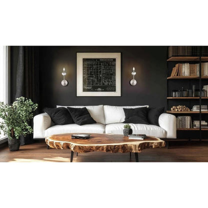 Z-Lite Allistair 1-Light Candelabra Bulb Base Brushed Nickel Steel Frame Clear Ribbed Glass Shade Wall Sconce