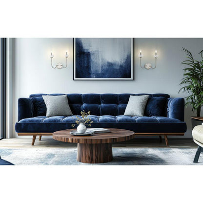 Z-Lite Allistair 2-Light Candelabra Bulb Base Brushed Nickel Steel Frame Clear Ribbed Glass Shade Wall Sconce