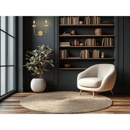 Z-Lite Allistair 2-Light Candelabra Bulb Base Modern Gold Steel Frame Clear Ribbed Glass Shade Wall Sconce